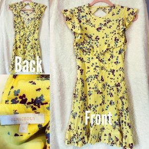 Yellow dress; open-back